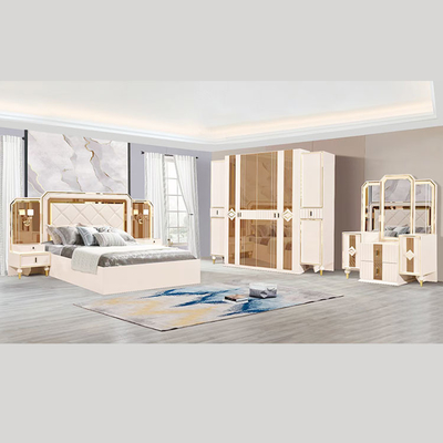 La camera da letto di legno dei pc del pannello 5 ha messo re francese Bed di stile 1800*2000mm